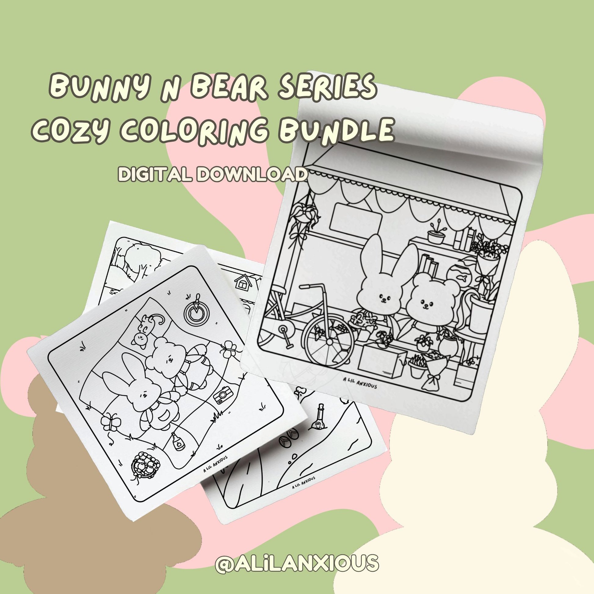 LiLee & Bear - Cozy Coloring Printables